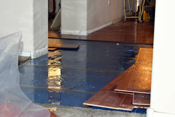 Professional Emergency Water Damage Restoration technician working in Almond, WI